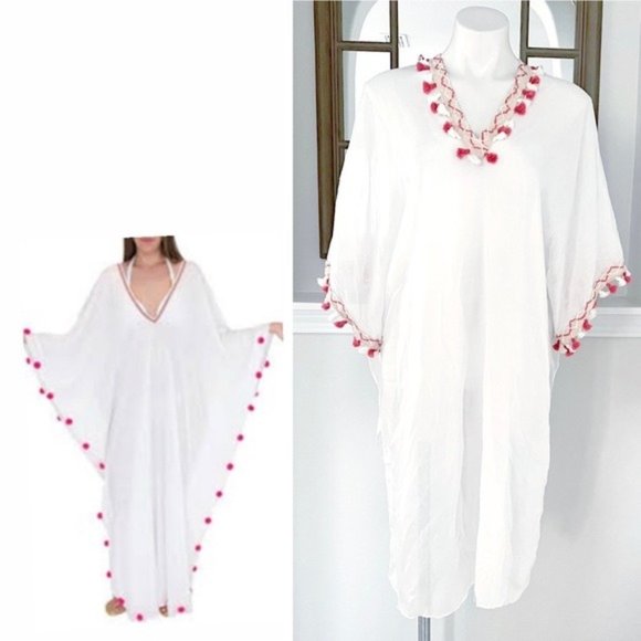 Lulla by Bindya Swim Cover Up White One Size NWT - Picture 7 of 7